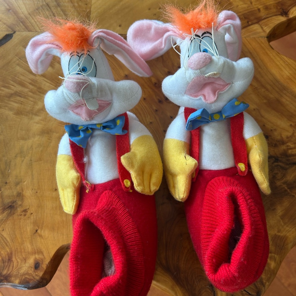 Walt Disney Vintage 1988 Who framed Roger Rabbit slippers❤️kids S/M - Picture 9 of 11